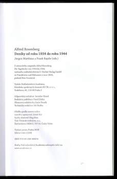 Alfred Rosenberg: Deníky od roku 1934 do roku 1944