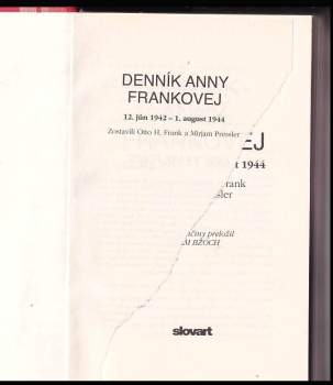 Anne Frank: Denník Anny Frankovej