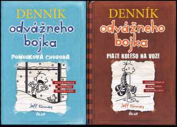 Jeff Kinney: Denník odvážného bojka 1 - 7, Denník odvážného bojka, Rodrick je šéf, Posledná kvapka, Prázdniny pod psa, Krutá pravda, Ponorková choroba, Piate koleso na voze