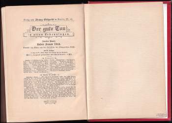 Franz Ebhardt: Der gute Ton in allen Lebenslagen - Ein Handbuch für den Verkehr in der Familie, in der Gesellschaft und im öffentlichen Leben