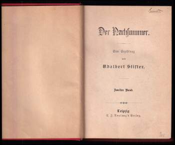 Adalbert Stifter: Der Nachsommer - Eine Erzählung - Zweiter Band