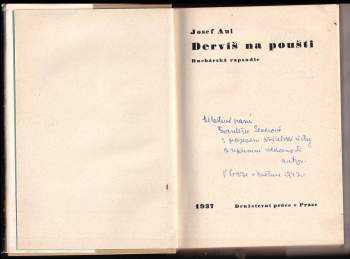 Josef Aul: Dervíš na poušti
