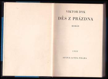 Viktor Dyk: Děs z prázdna