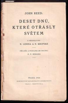 John Reed: Deset dnů, které otřásly světem