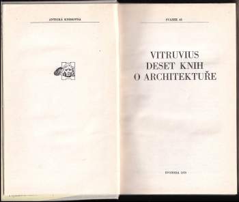 Marcus Vitruvius Pollio: Deset knih o architektuře