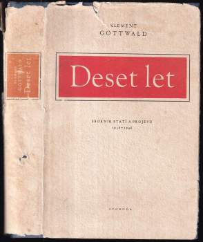 Klement Gottwald: Deset let