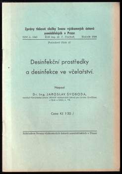 Desinfekční prostředky a desinfekce ve včelařství