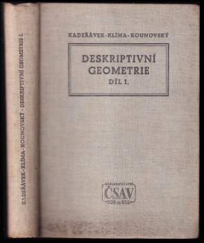 František Kadeřávek: Deskriptivní geometrie