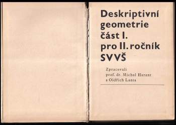 Michal Harant: Deskriptivní geometrie