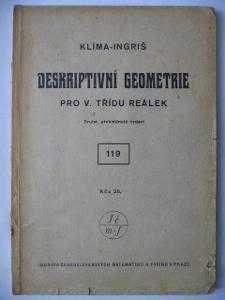 Deskriptivní geometrie pro V. třídu reálek