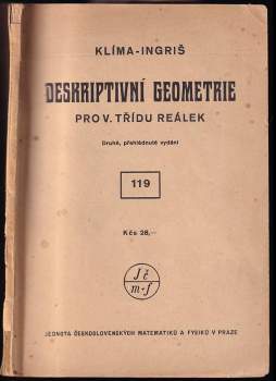 Deskriptivní geometrie pro VI. a VII. třídu reálek