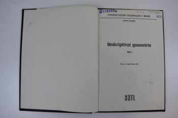Josef Vala: Deskriptivní geometrie