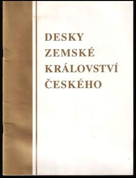 Desky zemské království českého