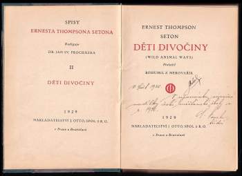 Ernest Thompson Seton: Děti divočiny
