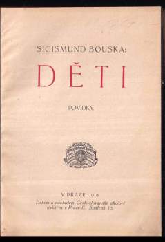Sigismund Bouška: Děti