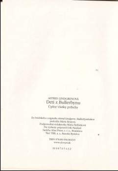 Astrid Lindgren: Deti z Bullerbynu