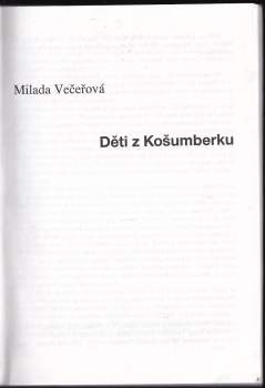 Milada Večeřová: Děti z Košumberku