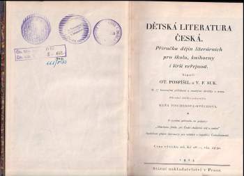 Václav František Suk: Dětská literatura česká