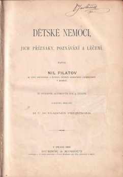 Nil Fedorovič Filatov: Dětské nemoci, jich příznaky, poznávání a léčení