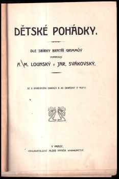Jacob Ludwig Karl Grimm: Dětské pohádky