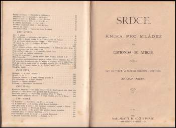Edmondo De Amicis: Dětský koutek - Kniha 1.-3. + Srdce - KOMPLET v jednom svazku