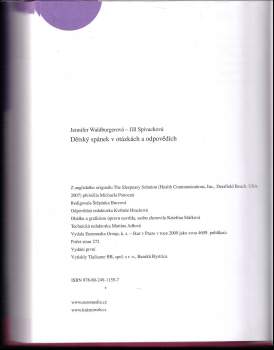 Jennifer Waldburger: Dětský spánek v otázkách a odpovědích