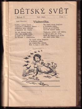 Josef Chudáček: Dětský svět - časopis pro katolické dítky - ročník V. - 1923 - 24