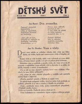 Václav Šlajs: Dětský svět, KOMPLETNÍ ROČNÍK XII. + XIII.