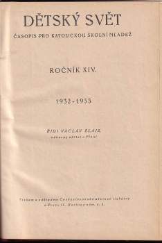 Václav Šlajs: Dětský svět, KOMPLETNÍ ROČNÍK XIV.
