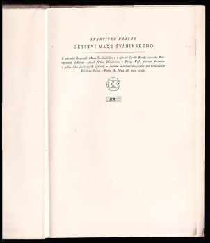 František Pražák: Dětství Maxe Švabinského