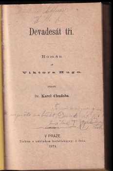 Victor Hugo: Devadesát tři