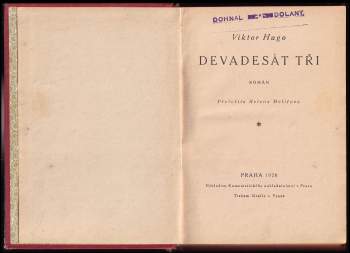 Victor Hugo: Devadesát tři