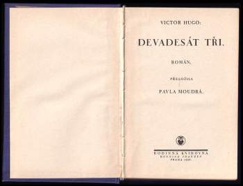 Victor Hugo: Devadesát tři