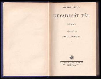 Victor Hugo: Devadesát tři