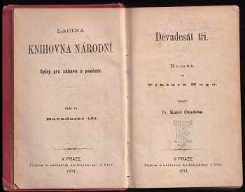 Victor Hugo: Devadesát tři : Díl 1-3 v jednom svazku