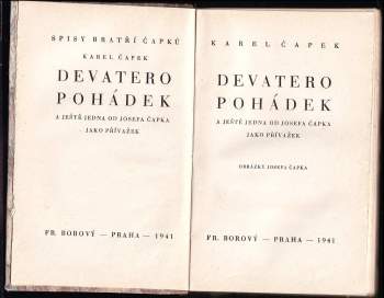 Karel Čapek: Devatero pohádek a ještě jedna od Josefa Čapka jako přívažek