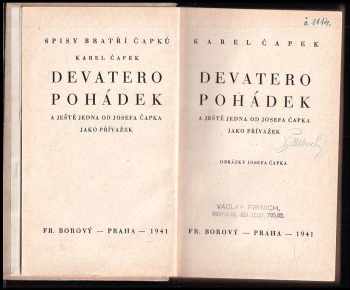 Karel Čapek: Devatero pohádek a ještě jedna od Josefa Čapka jako přívažek