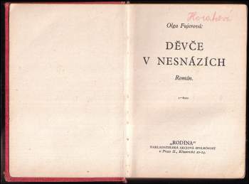 Olga Fujerová: Děvče v nesnázích