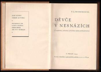 P. G Wodehouse: Děvče v nesnázích