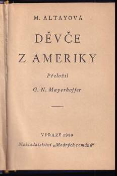 Margit Altay: Děvče z Ameriky