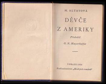 Margit Altay: Děvče z Ameriky