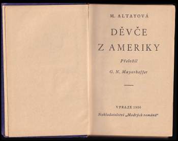 Margit Altay: Děvče z Ameriky