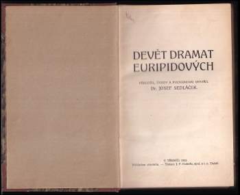 Euripidés: Devět dramat