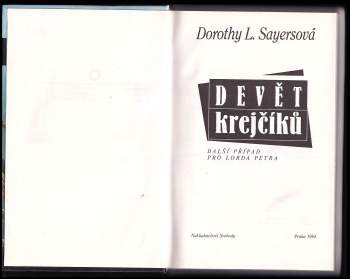 Dorothy L Sayers: Devět krejčíků
