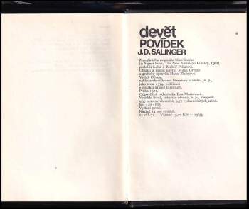 J. D Salinger: Devět povídek