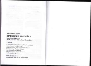 Miroslav Kotrba: Diabetická kuchařka