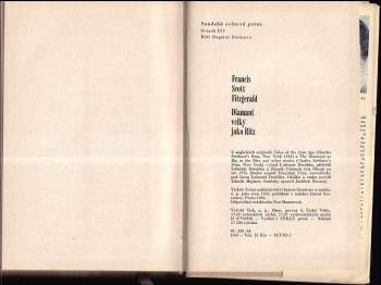 Francis Scott Fitzgerald: Diamant velký jako Ritz