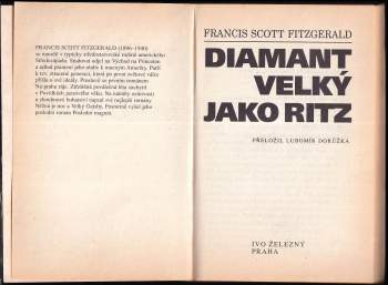 Francis Scott Fitzgerald: Diamant velký jako Ritz