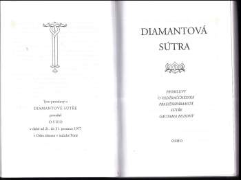 Osho: Diamantová sútra