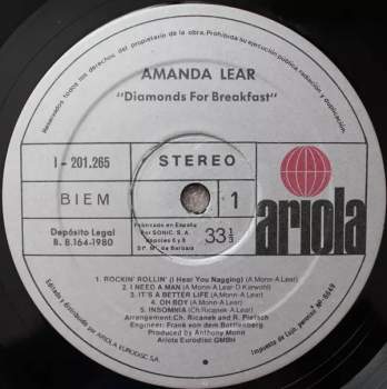 Amanda Lear: Diamonds For Breakfast